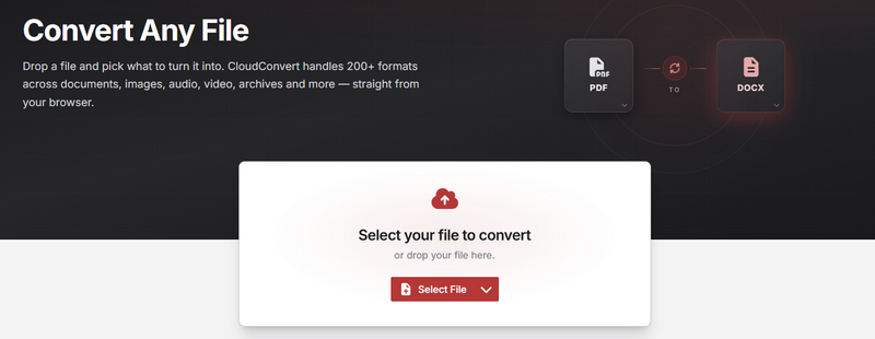 Carregamento do CloudConvert