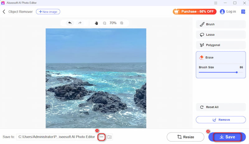 Salvar imagem removida da marca d'água