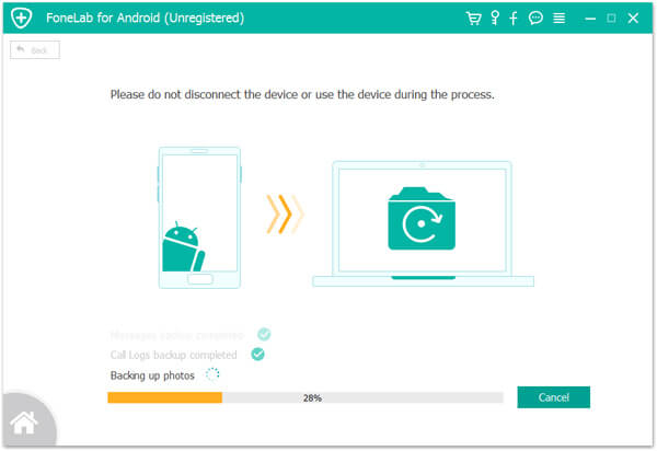 Dados de backup no telefone