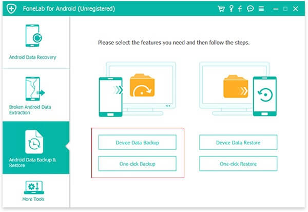 Backup e restauração de dados do Android