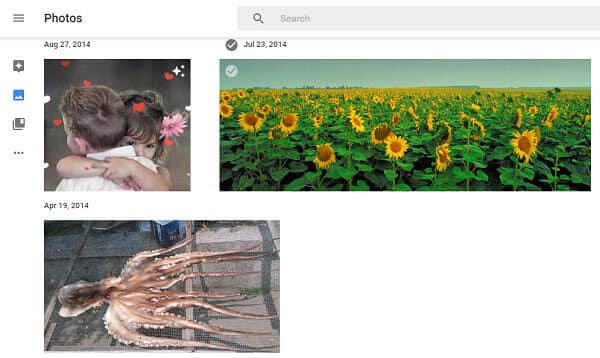 Verifique o Google Photo na Web