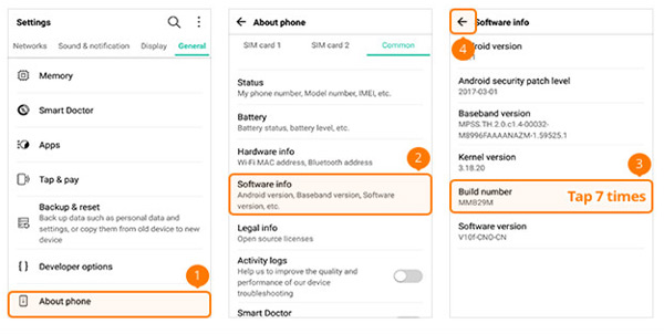 Ativar o modo de depuração USB no telefone LG