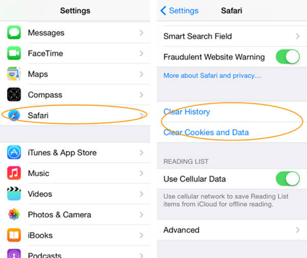 Como limpar o cache do aplicativo no iPhone pelo Safari