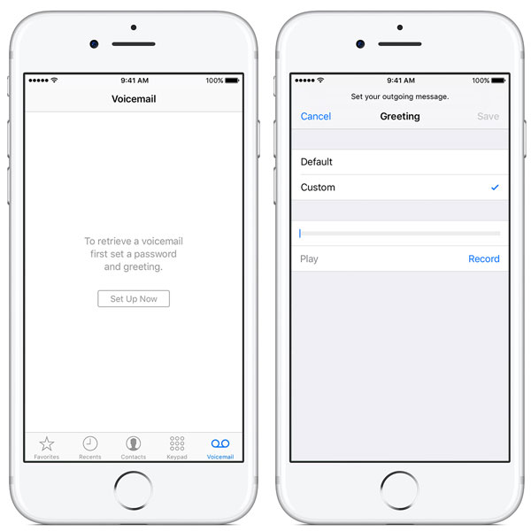 Configurar o correio de voz do iPhone