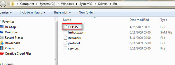 Arquivo Host no Windows