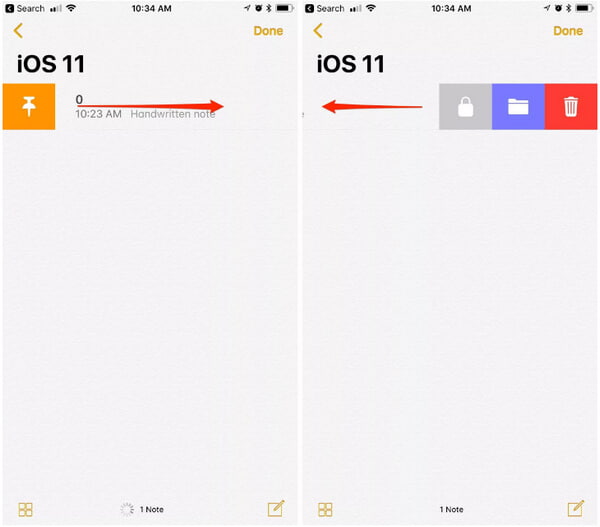 Bloquear notas no iOS 11/12