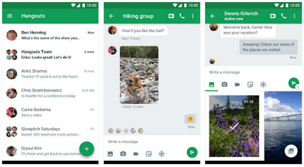 Aplicativo de mensagens do Google Hangouts