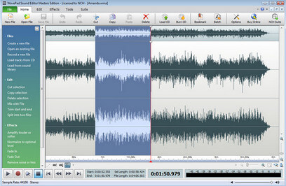 Software de edição de áudio WavePad - Editor de música detalhado
