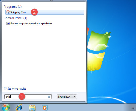 Ferramenta de recorte Windows 7