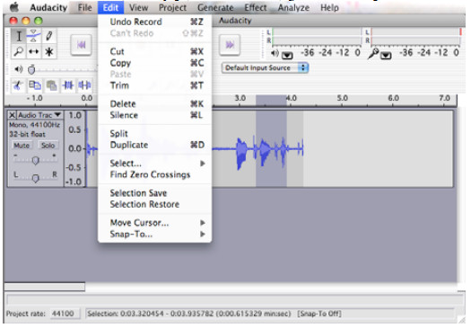 Editar arquivo de áudio