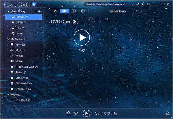 Reproduzir DVD com PowerDVD