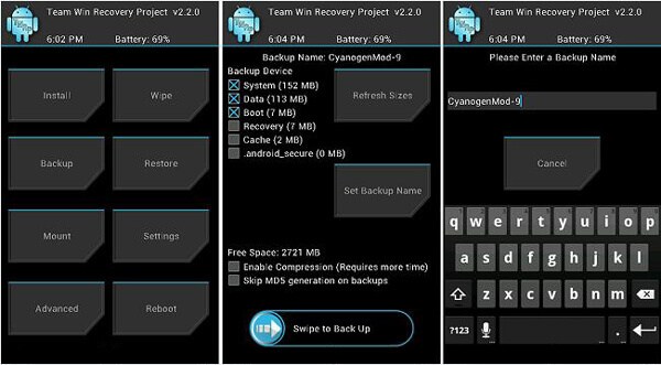 Recuperação Customizada TWRP