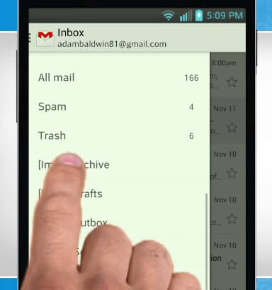Encontre e-mails arquivados no aplicativo Gmail para celular