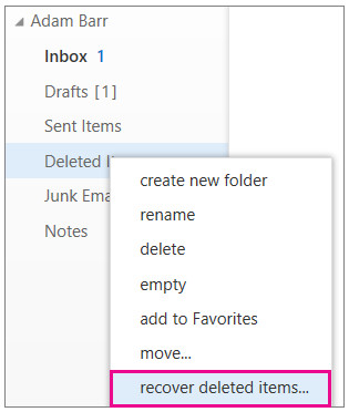 Recupere e-mails excluídos no Outlook que não estão mais na lixeira