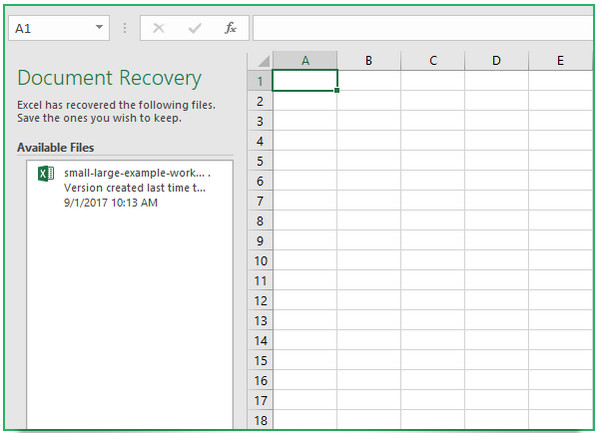 Recuperar arquivo do Excel não salvo