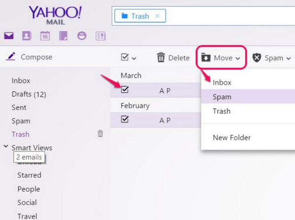 Recuperar e-mails excluídos no Yahoo
