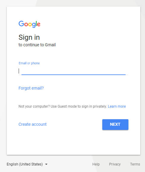 Entrar no Gmail