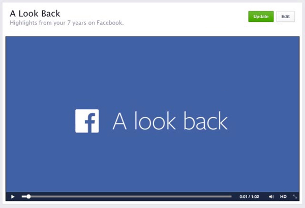 Editar vídeo de retrospectiva do Facebook