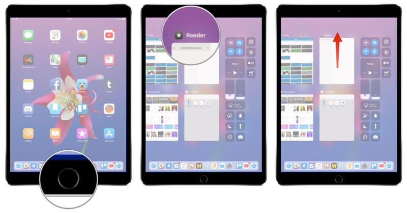 Fechar aplicativos em segundo plano para resolver a tela sensível ao toque do iPad não está funcionando