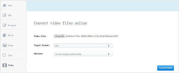 Converter vídeo para RM online