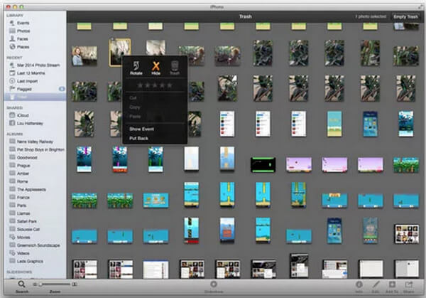 Como recuperar fotos excluídas do iPhoto no Mac