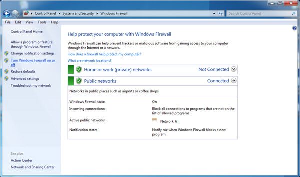 Ativar ou desativar o Firewall do Windows