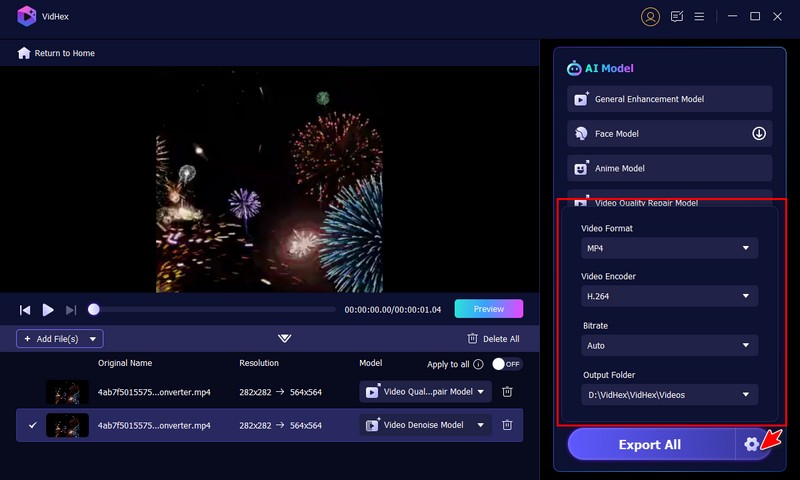 Personalizar configurações de vídeo