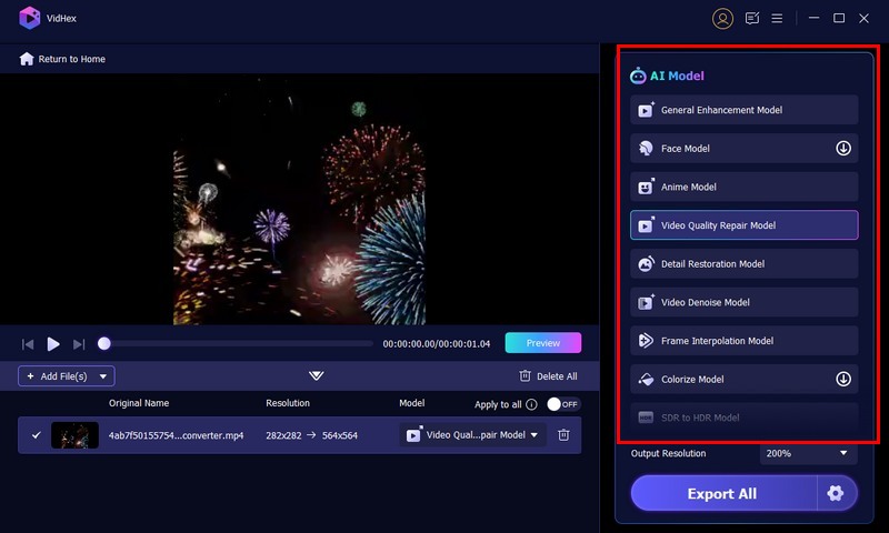 Selecione um modelo de IA