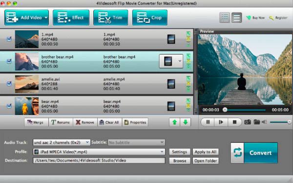 4Videosoft Flip Movie Converter para Mac