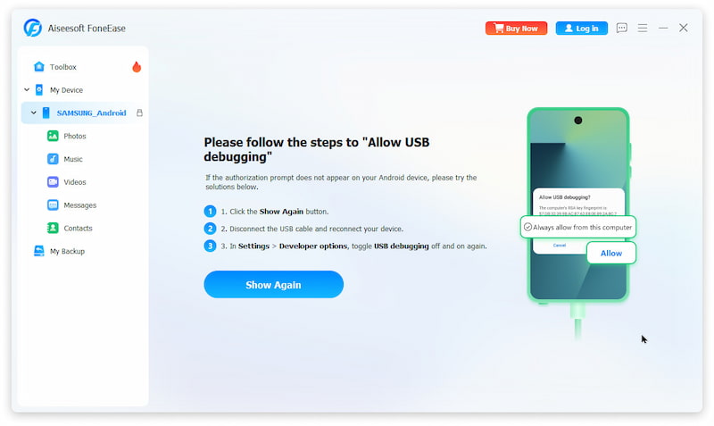 Depurador USB do Android