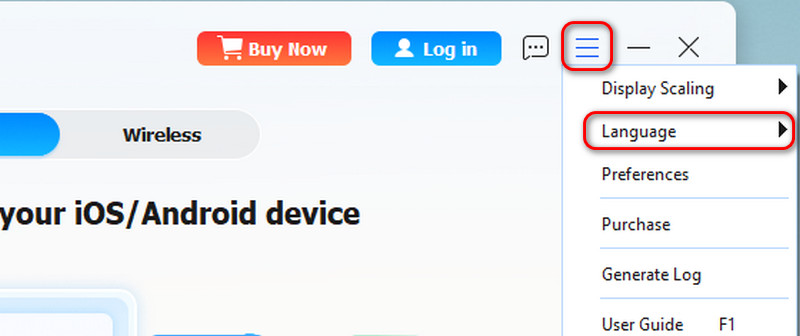 Alterar idioma do Foneease