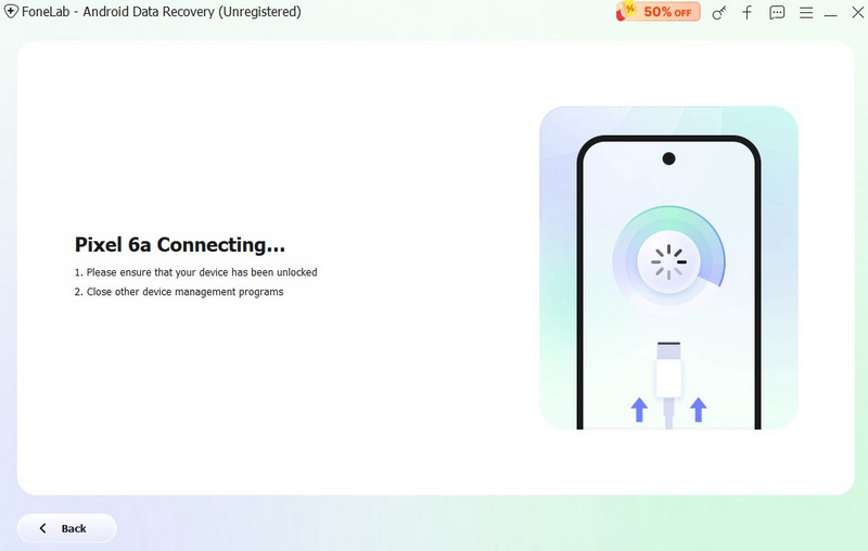 Conecte o telefone com USB