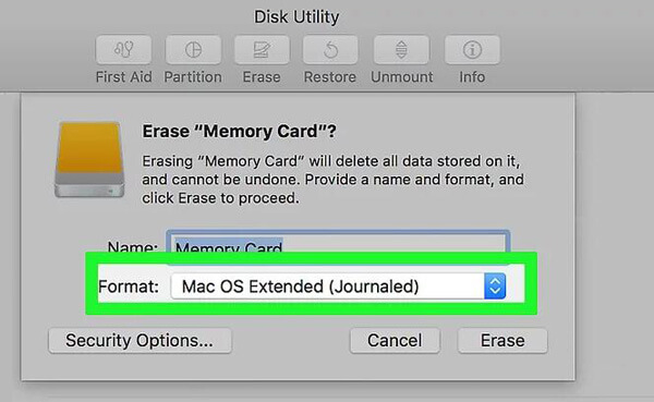 Formatar cartão SD no Mac