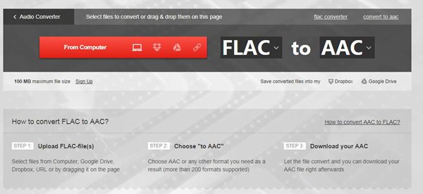 FLAC para AAC