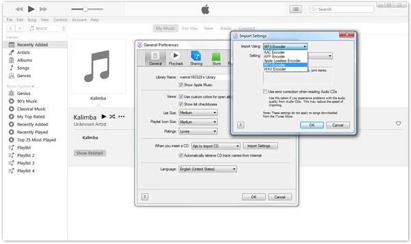 Definir codificador de MP3