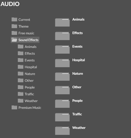 Configurações de áudio no WeVideo