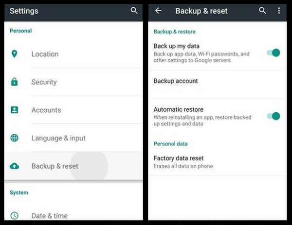 Faça backup do Android com o Google Backup