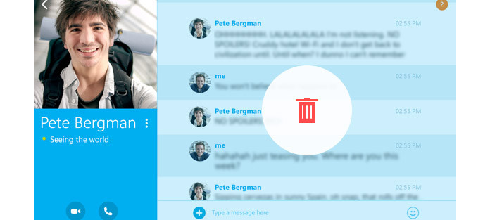 Como excluir mensagens do Skype