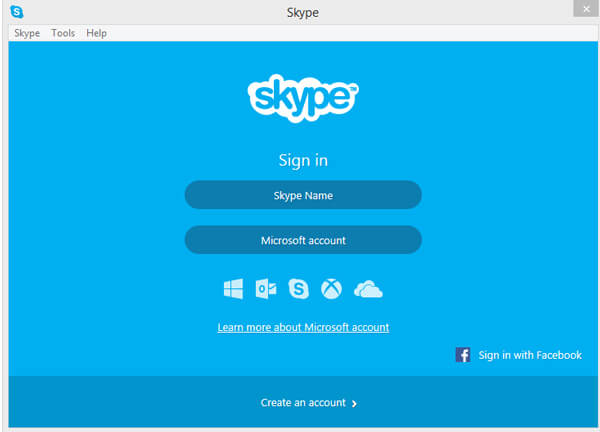 Inicie o Skype