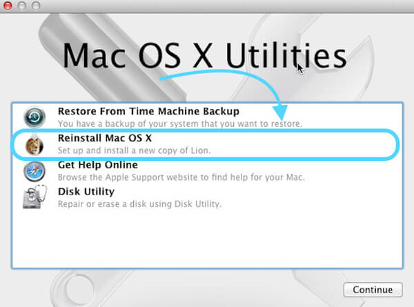 Reinstale o Mac OS