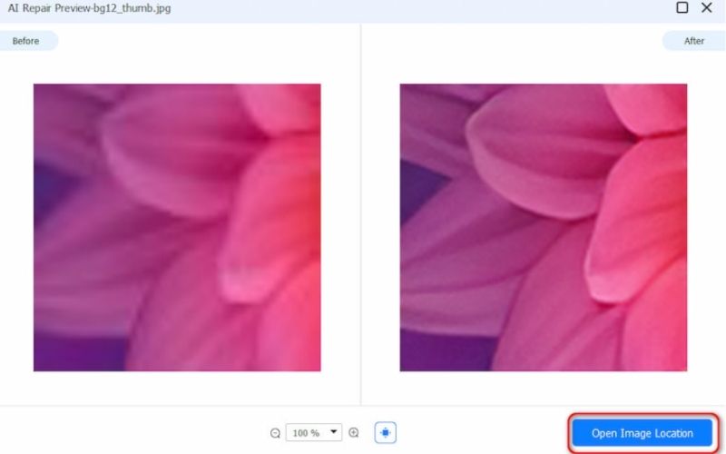 Clique em Abrir localização da imagem