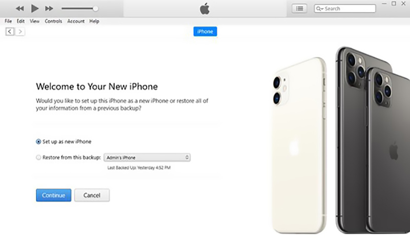 Configurar Ativar um novo iPhone com o iTunes