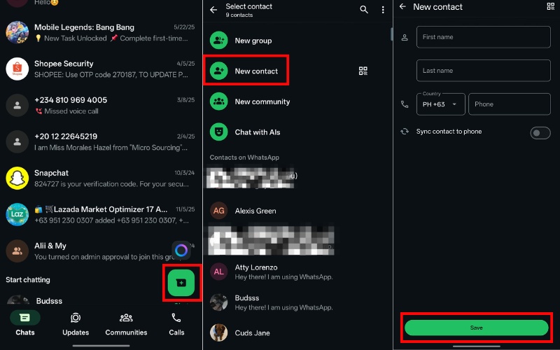 Adicionar novo contato no Android