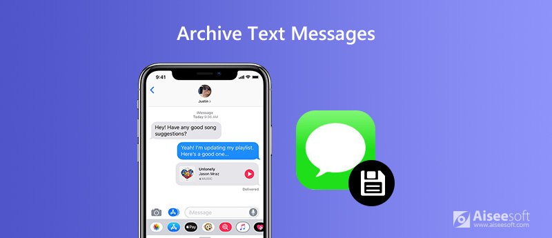 Arquivar mensagens de texto