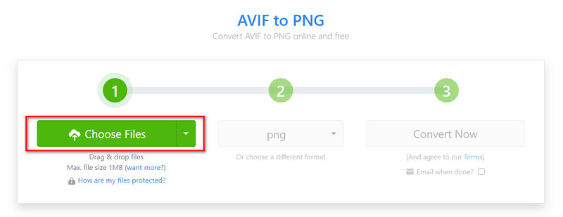 Zamzar Adicionar Avif