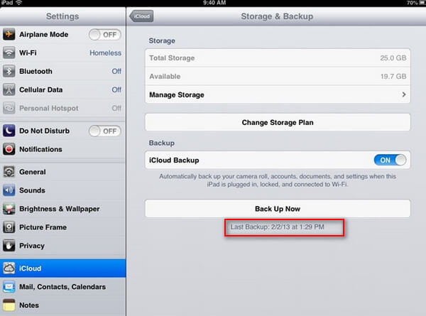 iCloud backup