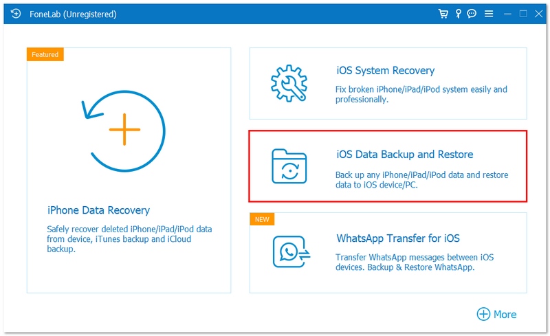 Escolha Backup e Restauração de Dados do iOS