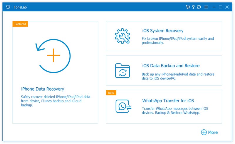 Interface de backup e restauração de dados do iOS