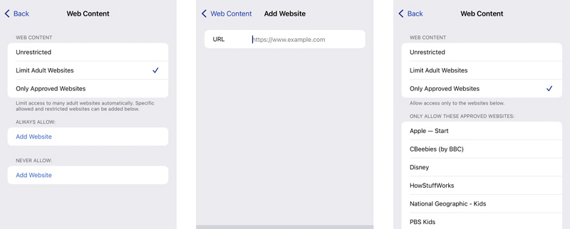 Bloquear sites adultos no iPhone Aafari
