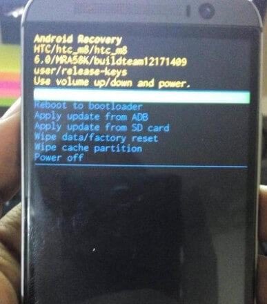 Modo de recuperação no HTC